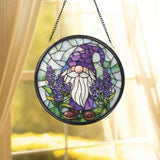 Lavender Glass Suncatcher, Floral Window Hanging Decor, Handmade Garden Ornament, Gift for Nature Lovers, Mother's Day or Birthday Gift