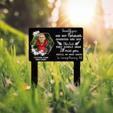 Custom Photo Memorial Stake Sign, Personalized Grave Marker with Picture and Quote, Outdoor Cemetery Garden Tribute for Loved Ones