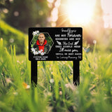 Custom Photo Memorial Stake Sign, Personalized Grave Marker with Picture and Quote, Outdoor Cemetery Garden Tribute for Loved Ones