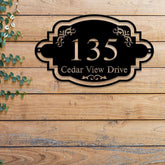 Personalized Address Sign with Led Light, Metal Address Sign for House Number Sign Metal Address Plaque, Front Porch Address Sign