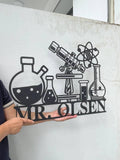 Custom Scientist Name Metal Sign,Science Class Sign,Personalized Classroom Sign,Classroom Decor,Chemist Sign,Laboratory Sign,Teacher Gift