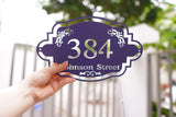Personalized Address Sign with Led Light, Metal Address Sign for House Number Sign Metal Address Plaque, Front Porch Address Sign