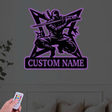 Ninja Star Metal Wall Art, Samurai Sword Wall Decor, Shuriken Warrior Sign, Cool Ninja Decor for Gamer Room, Teen Boy or Martial Arts Gift