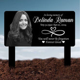 Custom Photo Grave Marker, Temporary Grave Marker With Photo, With The Heart Infinity Symbol, Sympathy Plaque, Remembrance Plaque,