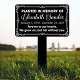 Personalized Memorial Stake With Tree, Custom Tree Plaque Marker, Custom Grave Marker, Metal Memorial Stake, Garden Decor,Remembrance Plaque