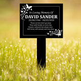 Personalized Memorial Metal Plaque Stake, In Loving Memory, Remembrance Sympathy, Personalized Memorial Stake With Fairy and Butterflies