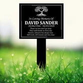 Personalized Memorial Stake With Tree, Custom Tree Plaque Marker, Custom Grave Marker, Metal Memorial Stake, Garden Decor,Remembrance Plaque