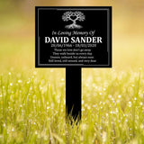 Personalized Memorial Stake With Tree, Custom Tree Plaque Marker, Custom Grave Marker, Metal Memorial Stake, Garden Decor,Remembrance Plaque
