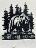Personalized Metal Bear Sign, Bear Cabin Sign, Cabin Decor, Outdoor Metal Sign, Hunter Gift, Hunting Gift, Bear Decor, Gift for Dad