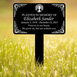 Custom Memorial Tree Plaque: Personalized engraved sign with stake, available in multiple colors. Perfect for gifting, honoring loved ones