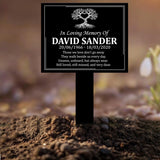 Personalized Memorial Stake With Tree, Custom Tree Plaque Marker, Custom Grave Marker, Metal Memorial Stake, Garden Decor,Remembrance Plaque