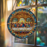 The Last Supper Suncatcher: Christian Religious Window Decor