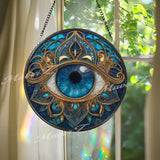 Mystic Eye Suncatcher: Blue Evil Eye Glass Window Hanging