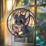 Baby Dragon Suncatcher: Stained Glass Window Panel, Fantasy Book Lover Gift
