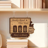 Books Read This Year Tracker - Custom bookshelf counter, unique bookish gift for readers, reading challenge, Yearly bookshelf counter
