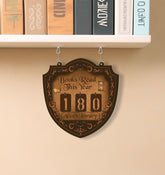 Vintage Books Read Tracker Sign, Personalized Wooden Library Reading Counter, Bookworm Gift, Rustic Literary Home Decor for Readers