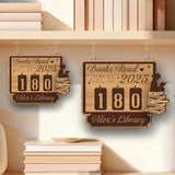 Books Read This Year Tracker - Custom bookshelf counter, unique bookish gift for readers, reading challenge, Yearly bookshelf counter