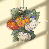 Pumpkin Patch Acrylic Suncatcher, Stained Glass Style Fall Harvest Window Hanging, Autumn Pumpkin Home Decor, Thanksgiving Gift