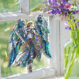 Nativity Acrylic Suncatcher, Holy Family Christmas Window Hanging, Stained Glass Style Nativity Scene with Sheep, Religious Holiday Decor