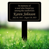 Custom Memorial Tree Plaque: Personalized engraved sign with stake, available in multiple colors. Perfect for gifting, honoring loved ones
