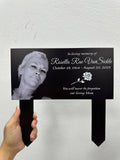 Custom Photo Grave Marker, Temporary Grave Marker With Photo, Outdoor Memorial Plaque, Sympathy Plaque, Remembrance Plaque