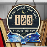 Personalized Books Read Tracker,Books Read This Year Counter,Bookshelf Decor,Gift for Reader,Book Lover,Bookish Gift,Book End,Book Club Gift