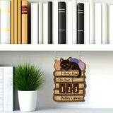 Books Read Tracker With Black Cat, Books Read This Year, Bookish Decor, Birthday Gift for Book Lover, Bookshelf Counter, Reader Gift