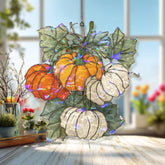 Pumpkin Patch Acrylic Suncatcher, Stained Glass Style Fall Harvest Window Hanging, Autumn Pumpkin Home Decor, Thanksgiving Gift