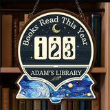 Personalized Books Read Tracker,Books Read This Year Counter,Bookshelf Decor,Gift for Reader,Book Lover,Bookish Gift,Book End,Book Club Gift
