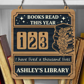 Books To Read Wooden Tracker, Vantage Book Tracker Sign, Personalized Library Decor, Book Lover Gift, Reading Progress Display, Bookish Gift