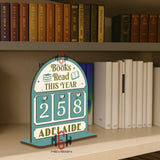 Personalized Books Read Tracker,Books Read This Year Counter,Book Tracker,Bookshelf Decor,Book End,Reader Gift,Book Lover,Gift, Bookish Gift