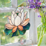 Lotus Flower Acrylic Suncatcher, Zen Window Decor, Stained Glass Style Mandala Art, Peaceful Meditation Gift for Yoga and Spa Space