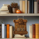 Books Read Tracker Sign With Owl, Vintage Scroll Wooden Library Reading Counter, Personalized Book Lover Gift, Home Reading Decor,Book Lover