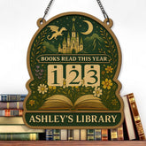 Dragon Castle Books Read Tracker Sign, Fantasy Wooden Library Reading Counter, Personalized Book Lover Gift, Enchanted Reading Decor