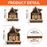 Books Read This Year Tracker - Dragon Castle Reading Sign, Fantasy Wooden Library Counter, Book Lover Gift, Medieval Reading Decor