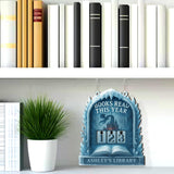 Books Read This Year Tracker - Ice Dragon Castle Reading Sign, Frozen Fantasy Wooden Library Counter, Winter Magic Decor