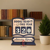 Personalized Books Read Tracker,Books Read This Year Counter,Book Tracker,Bookshelf Decor,Book End,Reader Gift,Book Lover,Gift, Bookish Gift