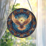 Dove Stained Glass Suncatcher, Holy Spirit Window Art, Peace Bird Sun Catcher, Christian Glass Decor, Religious Gift, Spiritual Home