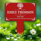In Loving Memory Grave Marker – Personalized Outdoor Memorial Plaque with Name and Dates – Custom Memorial Plaque for