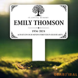 In Loving Memory Grave Marker – Personalized Outdoor Memorial Plaque with Name and Dates – Custom Memorial Plaque for