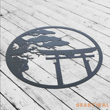 Japanese Metal Wall Art Bonsai Tree Metal Art Cherry Blossom Tree Metal Wall Art Japanese Inspired Metal Art Work