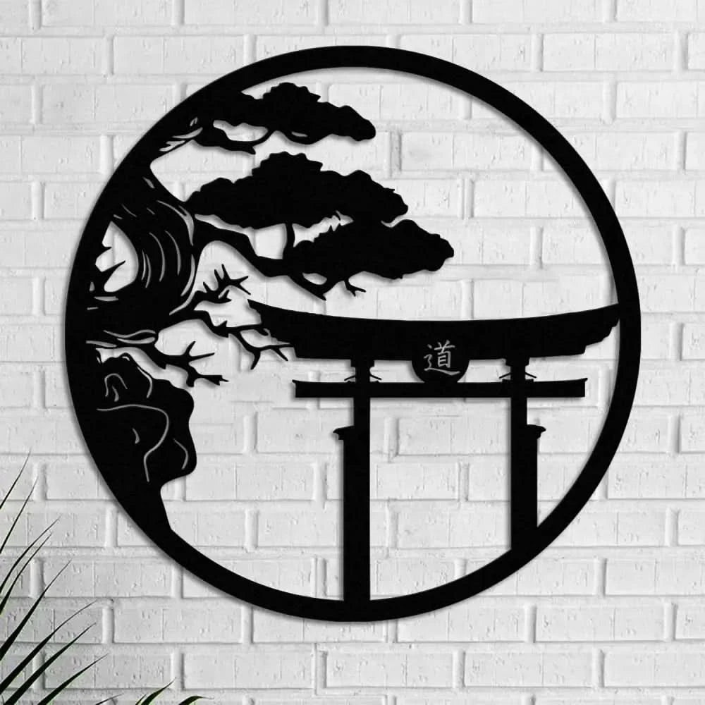 Japanese Metal Wall Art Bonsai Tree Metal Art Cherry Blossom Tree Metal Wall Art Japanese Inspired Metal Art Work