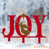 Joy Angel Metal Stake Outdoor Christmas Decor Holiday Decor Merry Christmas Sign Outdoor Christmas Decoration Patio