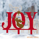 Joy Angel Metal Stake Outdoor Christmas Decor Holiday Decor Merry Christmas Sign Outdoor Christmas Decoration Patio