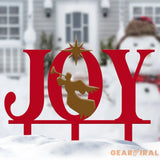 Joy Angel Metal Stake Outdoor Christmas Decor Holiday Decor Merry Christmas Sign Outdoor Christmas Decoration Patio
