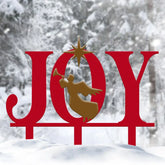 Joy Angel Metal Stake Outdoor Christmas Decor Holiday Decor Merry Christmas Sign Outdoor Christmas Decoration Patio