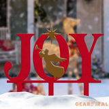 Joy Angel Metal Stake Outdoor Christmas Decor Holiday Decor Merry Christmas Sign Outdoor Christmas Decoration Patio
