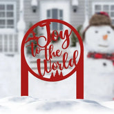 Joy To THe World Metal Stake Outdoor Christmas Decor Holiday Decor Merry Christmas Sign Outdoor Christmas Decoration