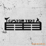 Karate Male Custom Name Medal Hanger Monogram - 12 Rungs for medals & Ribbons Medal Display Sports Medals Kids Room