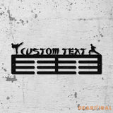 Karate Male Custom Name Medal Hanger Monogram - 12 Rungs for medals & Ribbons Medal Display Sports Medals Kids Room